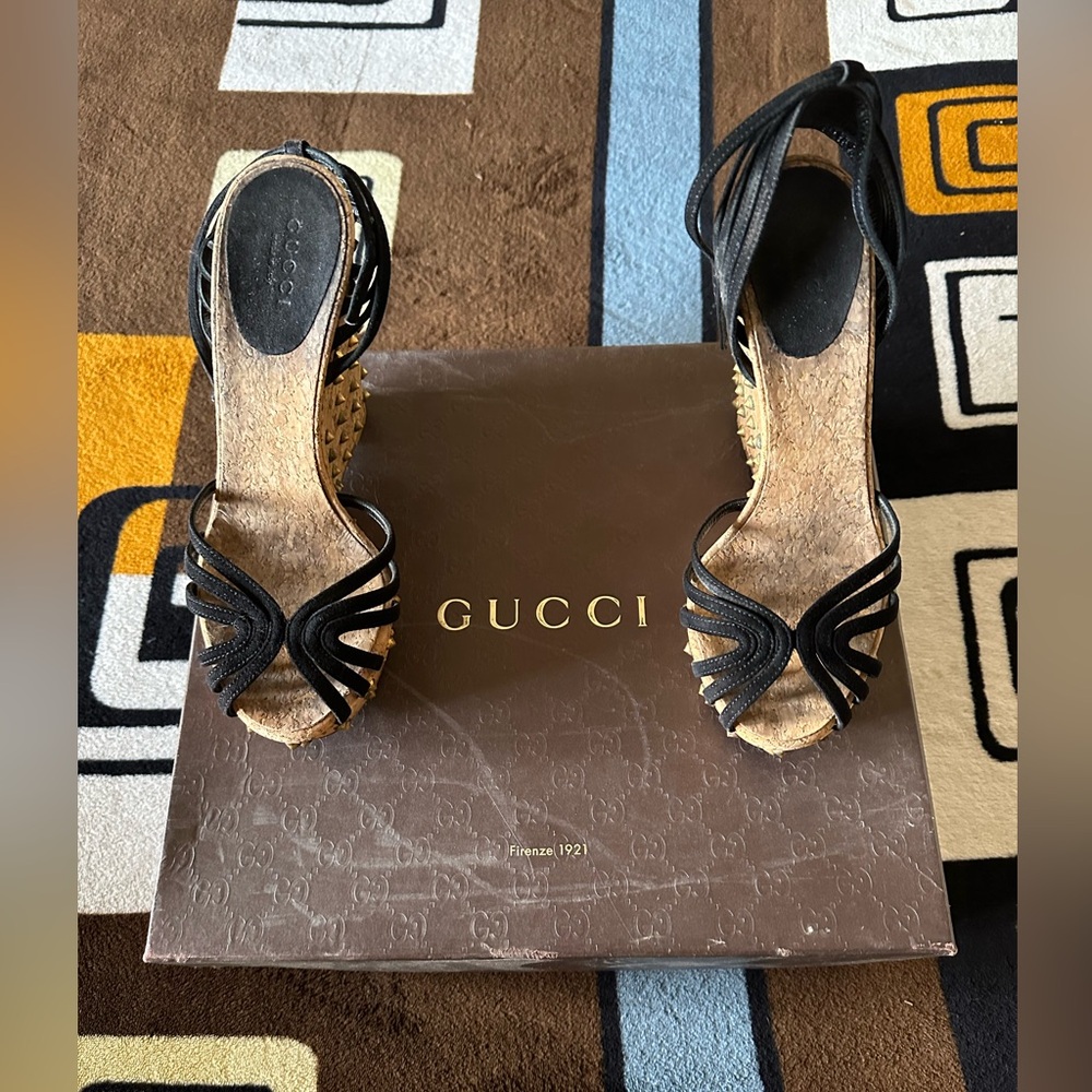 Used Gucci Black Wedges